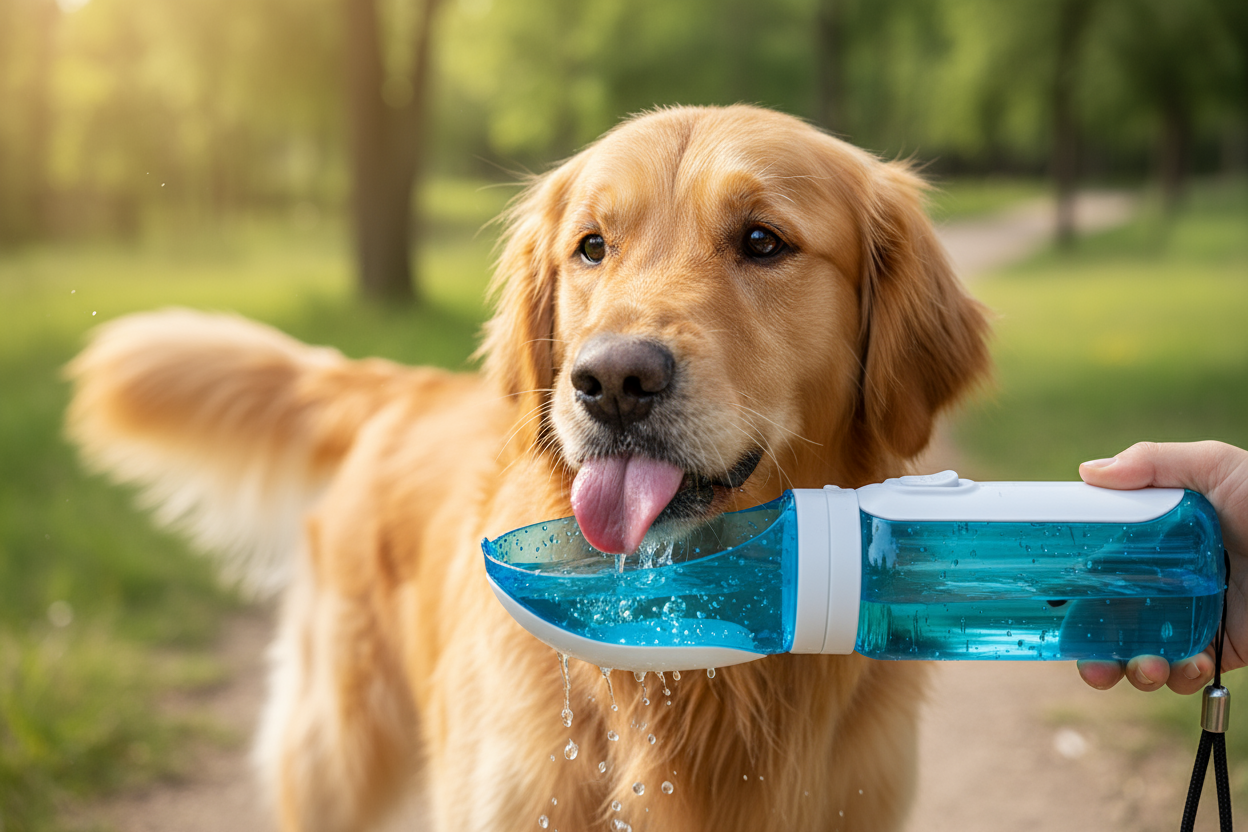 drinking the water from my product which is the portable water bottle
